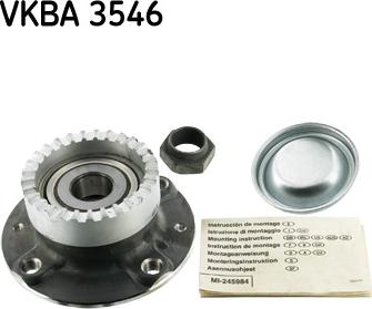 SKF VKBA 3546 - Комплект подшипника ступицы колеса avtokuzovplus.com.ua