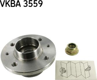 SKF VKBA 3559 - Комплект підшипника маточини колеса autocars.com.ua