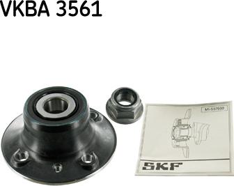 SKF VKBA 3561 - Комплект підшипника маточини колеса autocars.com.ua