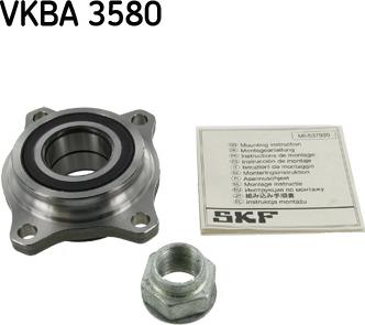 SKF VKBA 3580 - Комплект підшипника маточини колеса autocars.com.ua