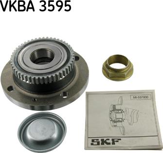 SKF VKBA 3595 - Комплект підшипника маточини колеса autocars.com.ua