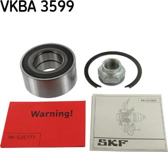 SKF VKBA 3599 - Комплект подшипника ступицы колеса avtokuzovplus.com.ua