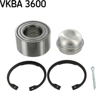 SKF VKBA 3600 - Комплект підшипника маточини колеса autocars.com.ua