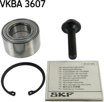 SKF VKBA 3607 - Комплект підшипника маточини колеса autocars.com.ua