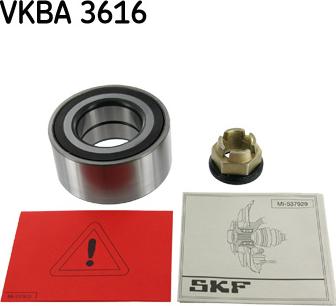 SKF VKBA 3616 - Комплект підшипника маточини колеса autocars.com.ua