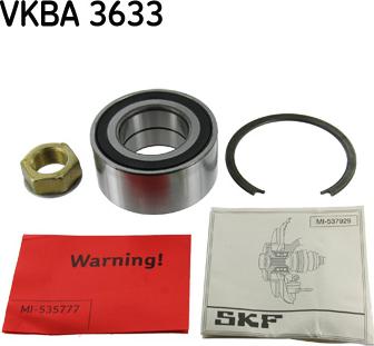 SKF VKBA 3633 - Комплект підшипника маточини колеса autocars.com.ua