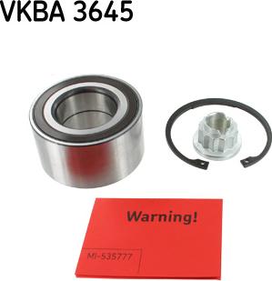 SKF VKBA 3645 - Комплект підшипника маточини колеса autocars.com.ua