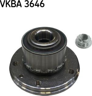 SKF VKBA 3646 - Комплект підшипника маточини колеса autocars.com.ua
