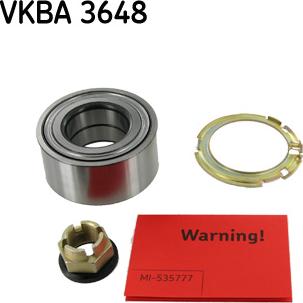 SKF VKBA 3648 - Комплект подшипника ступицы колеса avtokuzovplus.com.ua