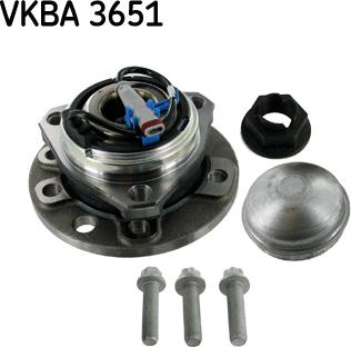 SKF VKBA 3651 - Комплект підшипника маточини колеса autocars.com.ua
