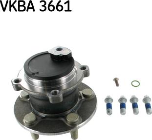 SKF VKBA 3661 - Комплект підшипника маточини колеса autocars.com.ua