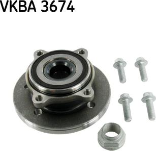 SKF VKBA 3674 - Комплект подшипника ступицы колеса avtokuzovplus.com.ua