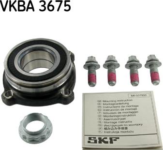 SKF VKBA 3675 - Комплект підшипника маточини колеса autocars.com.ua