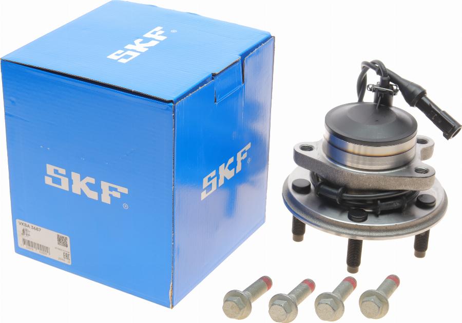 SKF VKBA 3687 - Комплект подшипника ступицы колеса avtokuzovplus.com.ua