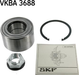 SKF VKBA 3688 - Комплект подшипника ступицы колеса avtokuzovplus.com.ua