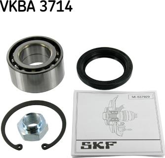 SKF VKBA 3714 - Комплект подшипника ступицы колеса avtokuzovplus.com.ua