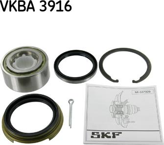 SKF VKBA 3916 - Комплект підшипника маточини колеса autocars.com.ua