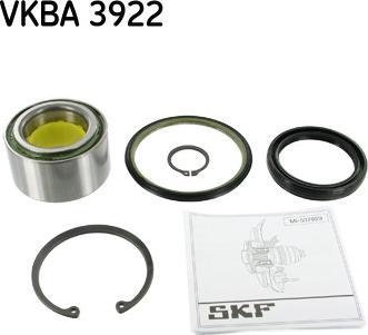 SKF VKBA 3922 - Комплект підшипника маточини колеса autocars.com.ua