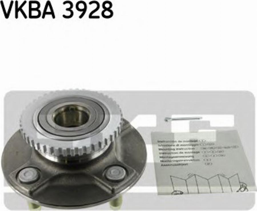 SKF VKBA3928 - Комплект подшипника ступицы колеса avtokuzovplus.com.ua