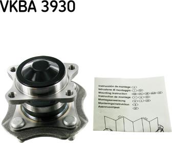 SKF VKBA 3930 - Комплект подшипника ступицы колеса autodnr.net
