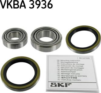 SKF VKBA 3936 - Комплект підшипника маточини колеса autocars.com.ua