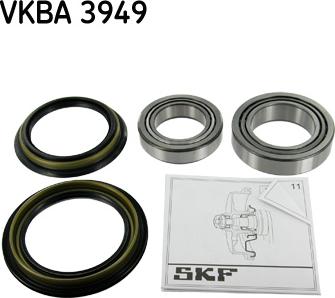 SKF VKBA 3949 - Комплект підшипника маточини колеса autocars.com.ua