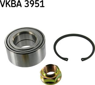 SKF VKBA 3951 - Комплект підшипника маточини колеса autocars.com.ua