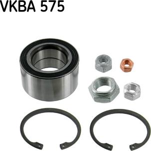 SKF VKBA 575 - Комплект підшипника маточини колеса autocars.com.ua