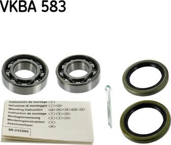 SKF VKBA 583 - Комплект підшипника маточини колеса autocars.com.ua