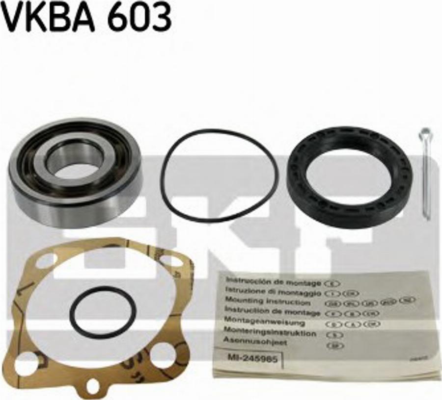 SKF VKBA603 - Комплект підшипника маточини колеса autocars.com.ua