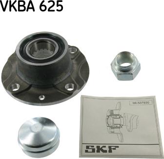 SKF VKBA 625 - Комплект подшипника ступицы колеса avtokuzovplus.com.ua