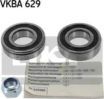 SKF VKBA 629 - Комплект подшипника ступицы колеса avtokuzovplus.com.ua