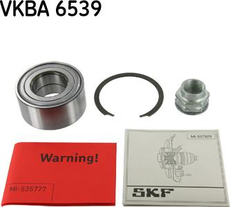 SKF VKBA 6539 - Комплект підшипника маточини колеса autocars.com.ua