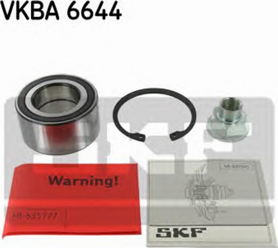 SKF VKBA6644 - Комплект подшипника ступицы колеса avtokuzovplus.com.ua