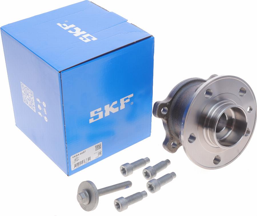 SKF VKBA 6687 - Комплект підшипника маточини колеса autocars.com.ua