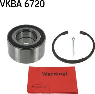 SKF VKBA 6720 - Комплект подшипника ступицы колеса avtokuzovplus.com.ua