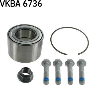 SKF VKBA 6736 - Комплект підшипника маточини колеса autocars.com.ua