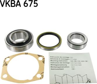 SKF VKBA 675 - Комплект підшипника маточини колеса autocars.com.ua