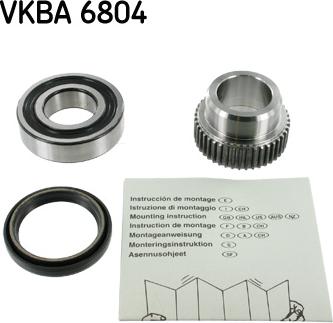 SKF VKBA 6804 - Комплект подшипника ступицы колеса avtokuzovplus.com.ua