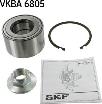 SKF VKBA 6805 - Комплект подшипника ступицы колеса avtokuzovplus.com.ua