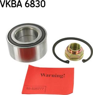 SKF VKBA 6830 - Комплект підшипника маточини колеса autocars.com.ua