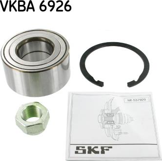 SKF VKBA 6926 - Комплект підшипника маточини колеса autocars.com.ua