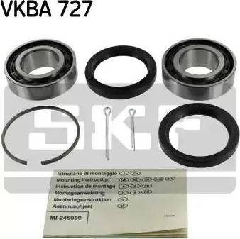 SKF VKBA 727 - Комплект подшипника ступицы колеса avtokuzovplus.com.ua