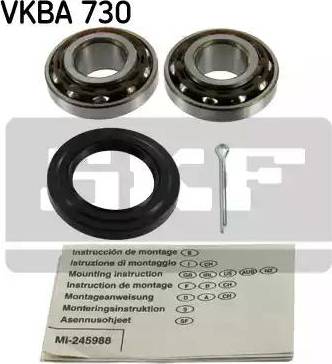 SKF VKBA730 - Комплект підшипника маточини колеса autocars.com.ua