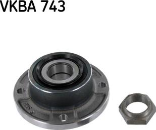 SKF VKBA 743 - Комплект підшипника маточини колеса autocars.com.ua