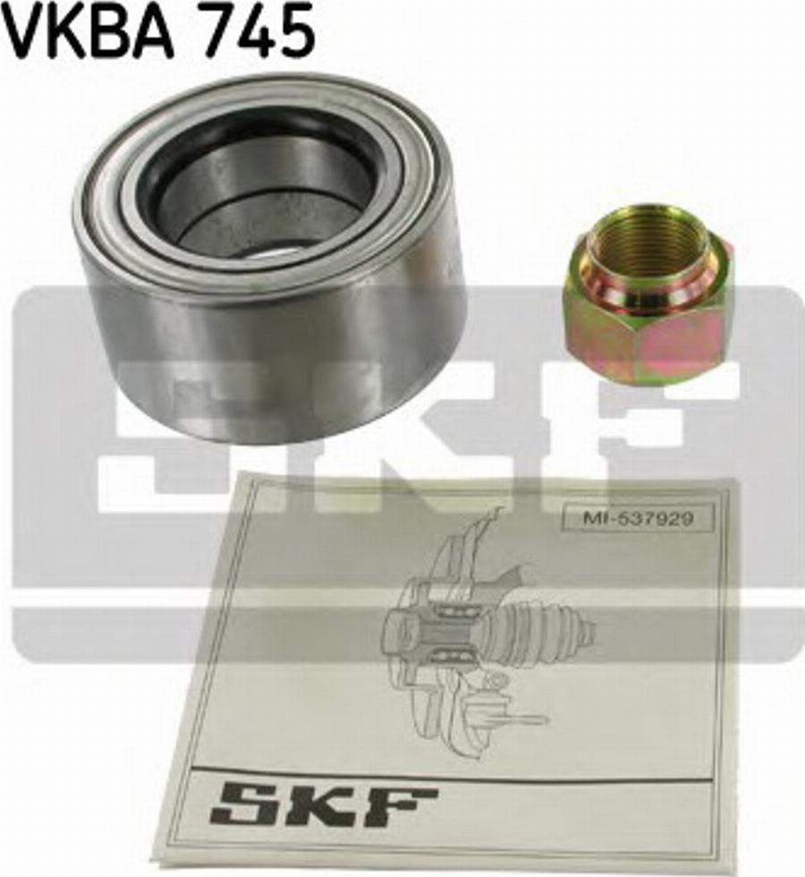 SKF VKBA 745 - Комплект підшипника маточини колеса autocars.com.ua