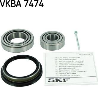 SKF VKBA 7474 - Комплект подшипника ступицы колеса avtokuzovplus.com.ua