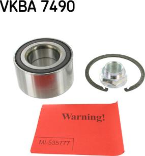 SKF VKBA 7490 - Комплект подшипника ступицы колеса avtokuzovplus.com.ua