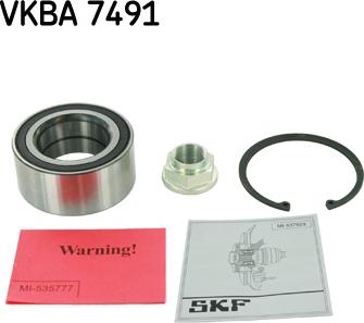 SKF VKBA 7491 - Комплект подшипника ступицы колеса avtokuzovplus.com.ua