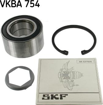 SKF VKBA 754 - Комплект підшипника маточини колеса autocars.com.ua